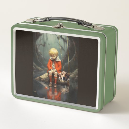Medewerkende metalen lunchbox (Voorkant)