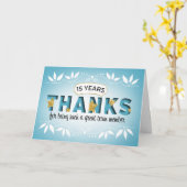 Medewerker 15e Jubileum Bedankt Kaart (Gele Bloem)