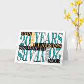 Medewerker 20e Jubileum Gefeliciteerd Mosaic Kaart (Gele Bloem)