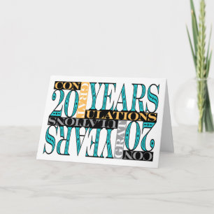 Medewerker 20e Jubileum Gefeliciteerd Mosaic Kaart