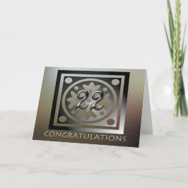 Medewerker 22e Jubileum Elegant Golden Kaart