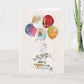 Medewerker 25e Jubileum Ballonnen Kaart (Voorkant)