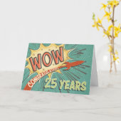 Medewerker 25e Jubileum  stripboekstijl Kaart (Gele Bloem)