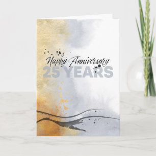 Medewerker 25ste Jubileum Artistieke Inkt Abstract Kaart