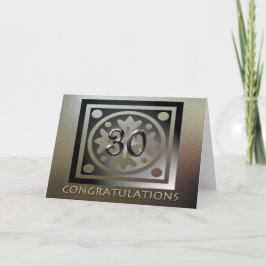 Medewerker 30e Jubileum Elegant Golden Kaart