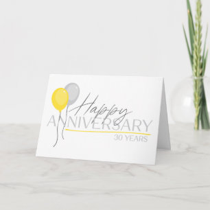 Medewerker 30e Jubileum Font Duo en Ballonnen Ca Kaart