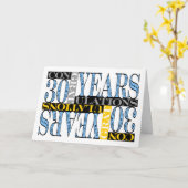 Medewerker 30e Jubileum Gefeliciteerd Mosaic Kaart (Gele Bloem)