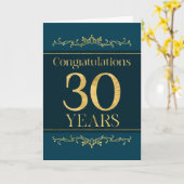 Medewerker 30ste Jubileum Stijlvolle Formele Elega Kaart (Gele Bloem)