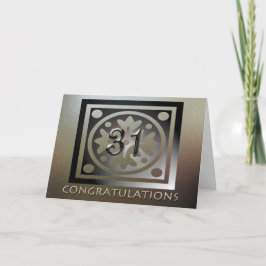 Medewerker 31e Jubileum Elegant Golden Kaart