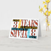 Medewerker 3de Jubileum Gefeliciteerd Mosaic Kaart (Gele Bloem)