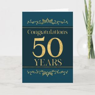 Medewerker 50ste Jubileum Stijlvol Formal Elegant Kaart