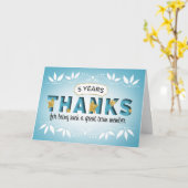 Medewerker 5e Jubileum Bedankt Kaart (Gele Bloem)