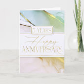 Medewerker 5e Jubileum Zachte Abstracte Kaart (Voorkant)