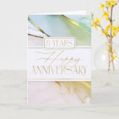 Medewerker 8e Jubileum Zachte Abstracte Kaart (Gele Bloem)