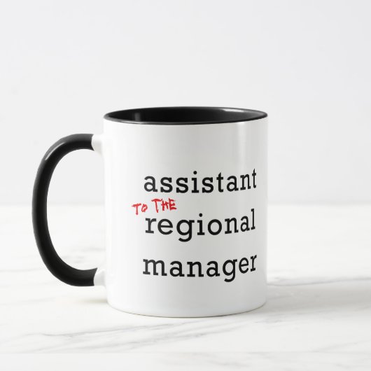 Medewerker aan de Mok van de regionale manager (Links)
