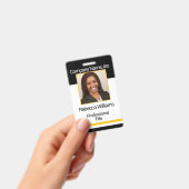 Medewerker Afbeelding Badge - Zwart en Goud (Handheld)