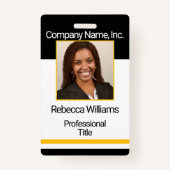 Medewerker Afbeelding Badge - Zwart en Goud (Voorkant)