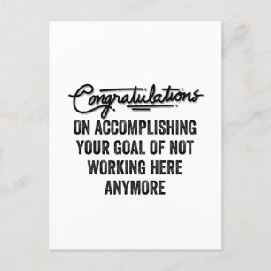 Medewerker Afscheidscadeau   Medewerker verlaten Feestdagenkaart