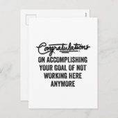 Medewerker Afscheidscadeau | Medewerker verlaten Feestdagenkaart (Voorkant / Achterkant)