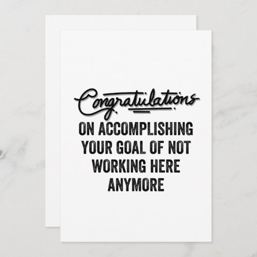 Medewerker Afscheidscadeau | Medewerker verlaten Feestdagenkaart (Voorkant / Achterkant)