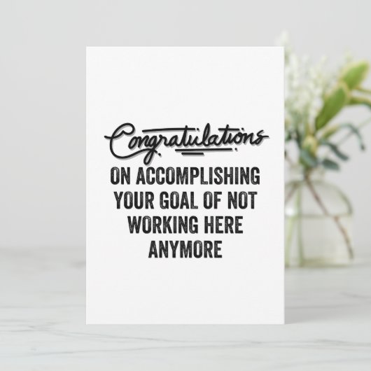 Medewerker Afscheidscadeau | Medewerker verlaten Feestdagenkaart (Staand voorkant)