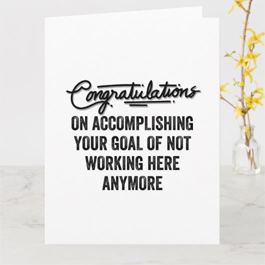 Medewerker Afscheidscadeau | Medewerker verlaten Kaart (Gele Bloem)