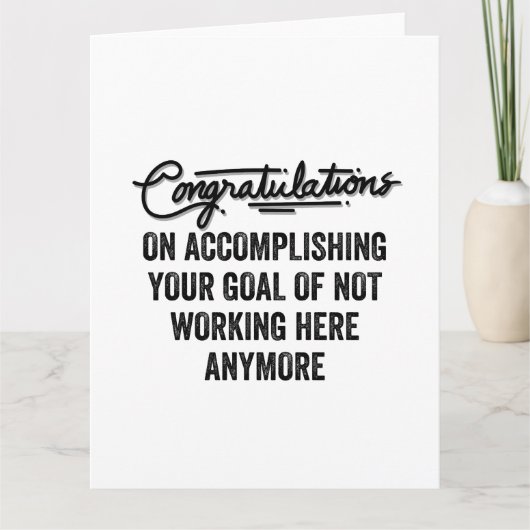 Medewerker Afscheidscadeau | Medewerker verlaten Kaart (Voorkant)