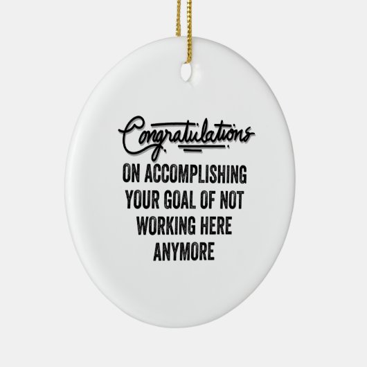 Medewerker Afscheidscadeau | Medewerker verlaten Keramisch Ornament (Rechts)