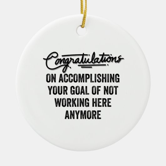 Medewerker Afscheidscadeau | Medewerker verlaten Keramisch Ornament (Voorkant)