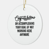 Medewerker Afscheidscadeau | Medewerker verlaten Keramisch Ornament (Links)