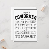 Medewerker appreciatie Bedankt Gift voor hem Kaart (Voorkant / Achterkant in situ)