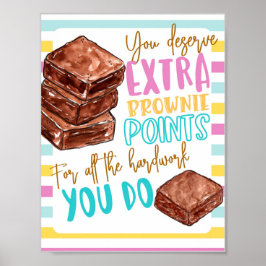 Medewerker appreciatie brownie punt teken Poster