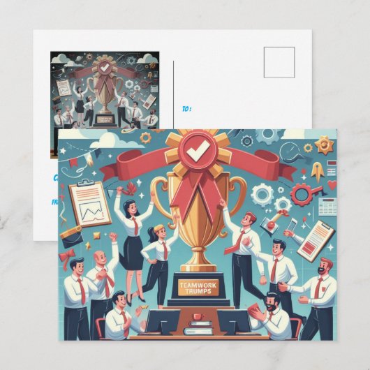 Medewerker Appreciation Day Cheers Briefkaart (Voorkant / Achterkant)