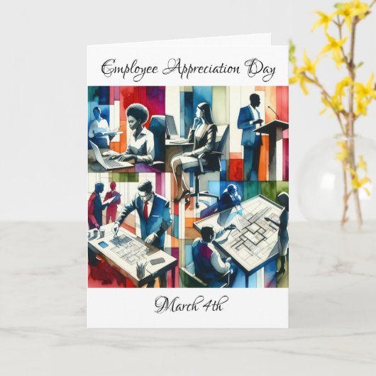 Medewerker Appreciation Day is 4 maart Kaart (Gele Bloem)