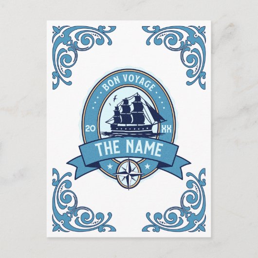 Medewerker bedankt Bon Voyage Afscheid Briefkaart (Voorkant)