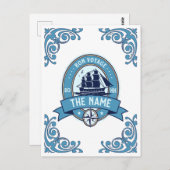 Medewerker bedankt Goede reis Vaarwel Briefkaart (Voorkant / Achterkant)