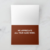 Medewerker Bedankt Red Brick-waardering Kaart (Binnen)