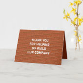 Medewerker Bedankt Red Brick-waardering Kaart (Gele Bloem)