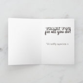 Medewerker Bedankt Rustic-waardering Kaart (Binnen)