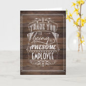Medewerker Bedankt Rustic-waardering Kaart (Gele Bloem)