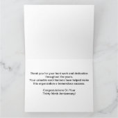 Medewerker BIG 39e Jubileum Elegant Golden Kaart (Binnen)