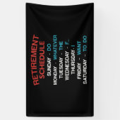 Medewerker bij het kalender-kantoor voor pensioner spandoek (Verticaal)