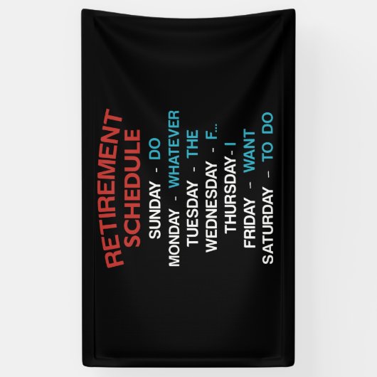 Medewerker bij het kalender-kantoor voor pensioner spandoek (Verticaal)