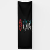 Medewerker bij het kalender-kantoor voor pensioner spandoek (Verticaal)