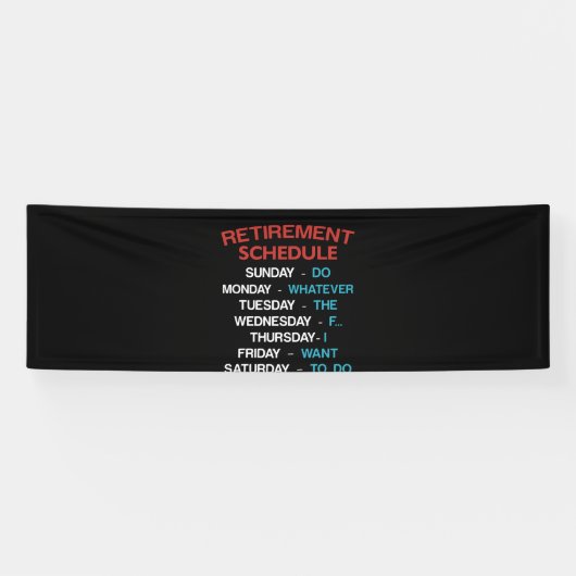 Medewerker bij het kalender-kantoor voor pensioner spandoek (Horizontaal)