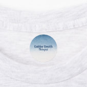 Medewerker Blauw-wit ombre gradient Labels (Aangebracht)