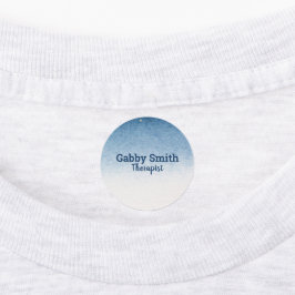 Medewerker Blauw-wit ombre gradient Labels