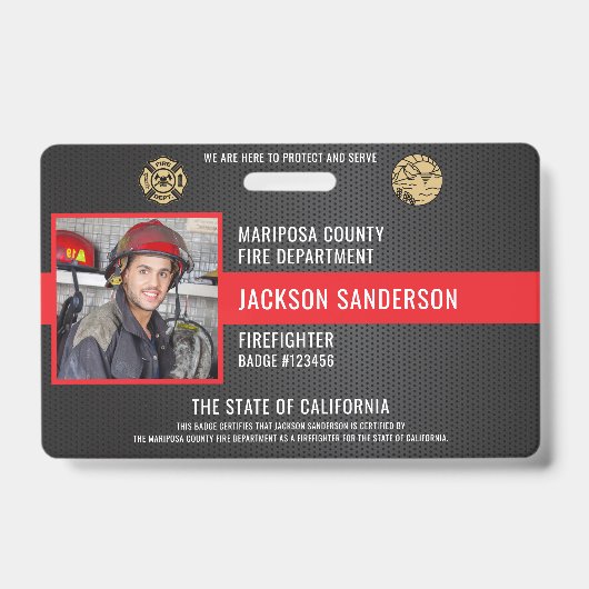 Medewerker  brandweer badge (Voorzijde)