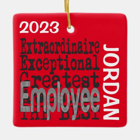 Medewerker Buitengewoon DOUANE Keramisch Ornament (Voorkant)