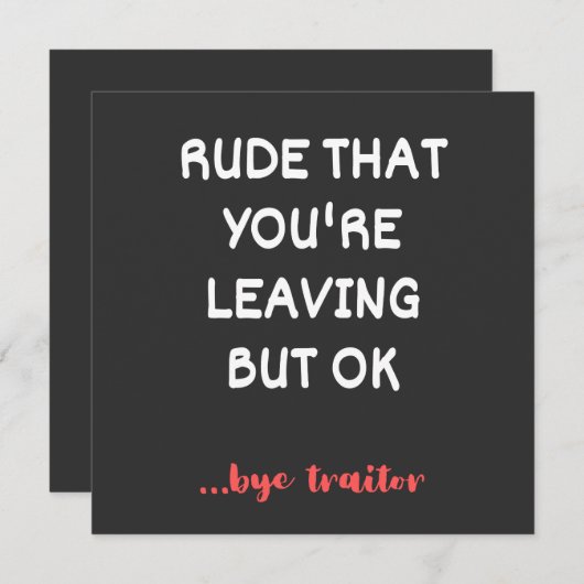 Medewerker Coffee-Mok - Rude dat je weggaat Kaart (Voorkant / Achterkant)